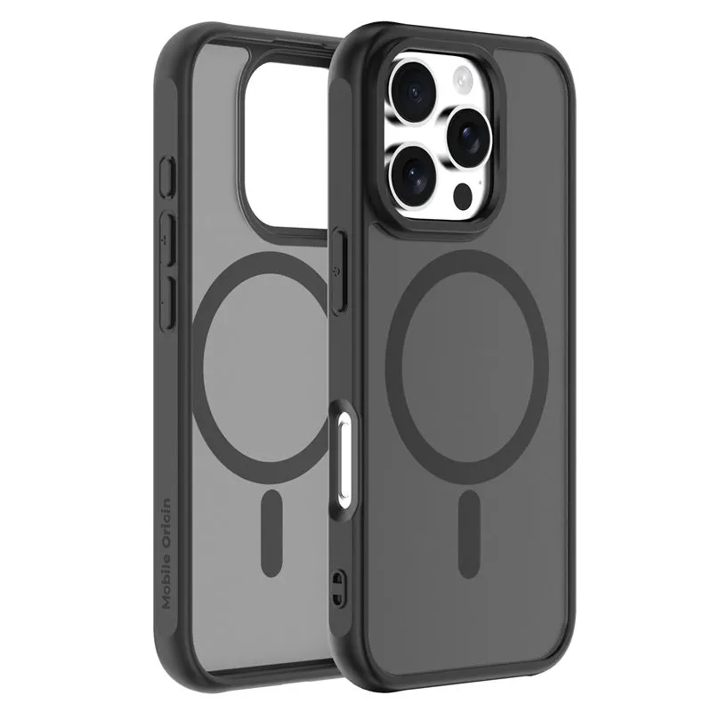 Carcasa Mobile Origin Easy Hybrid cu MagSafe compatibila cu iPhone 16 Pro, Matte Black