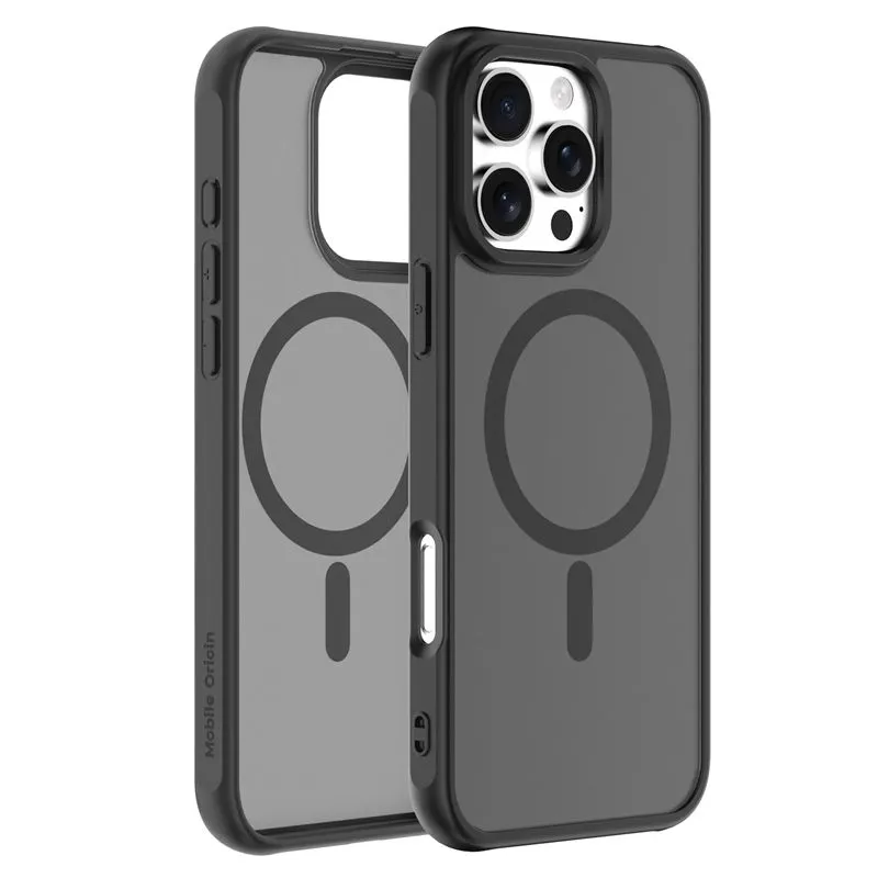 Carcasa Mobile Origin Easy Hybrid cu MagSafe compatibila cu iPhone 16 Pro Max, Matte Black