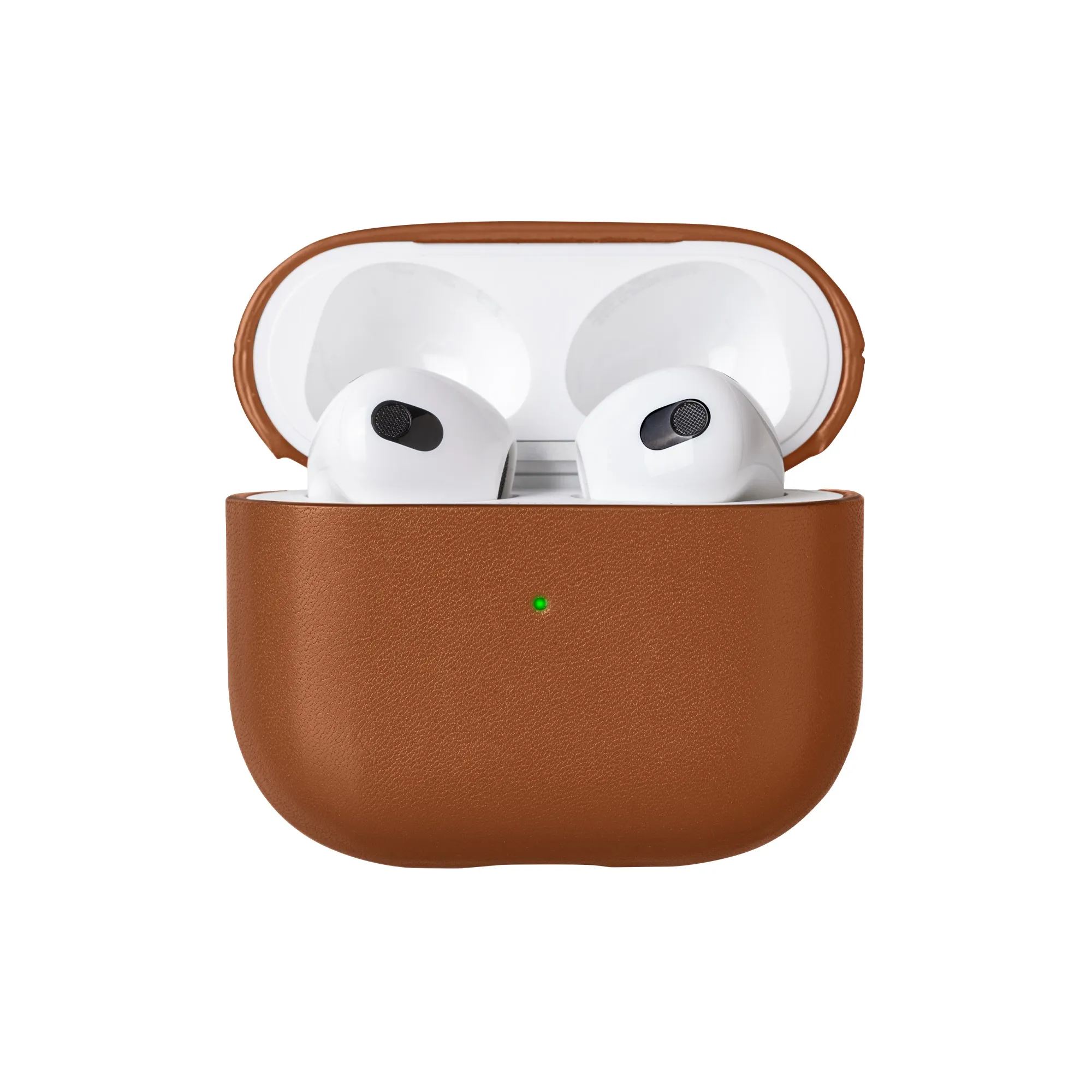 Carcasa Native Union Leather Case compatibila cu Apple AirPods 3, Maro