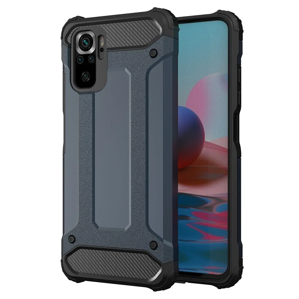 Carcasa Rugged Hybrid Armor compatibila cu Xiaomi Redmi Note 11T 5G / Redmi Note 11S 5G / Poco M4 Pro 5G Blue