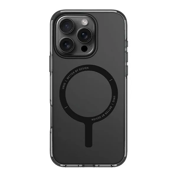 Carcasa Uniq Clario Magclick Charging compatibila cu iPhone 16 Pro, Negru