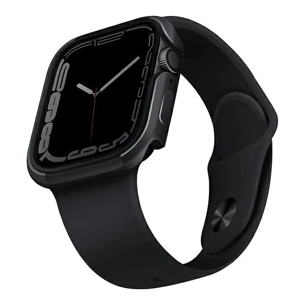 Carcasa Uniq Valencia compatibila cu Apple Watch 4/5/6/7/8/9/SE/SE2, 44/45mm, Graphite