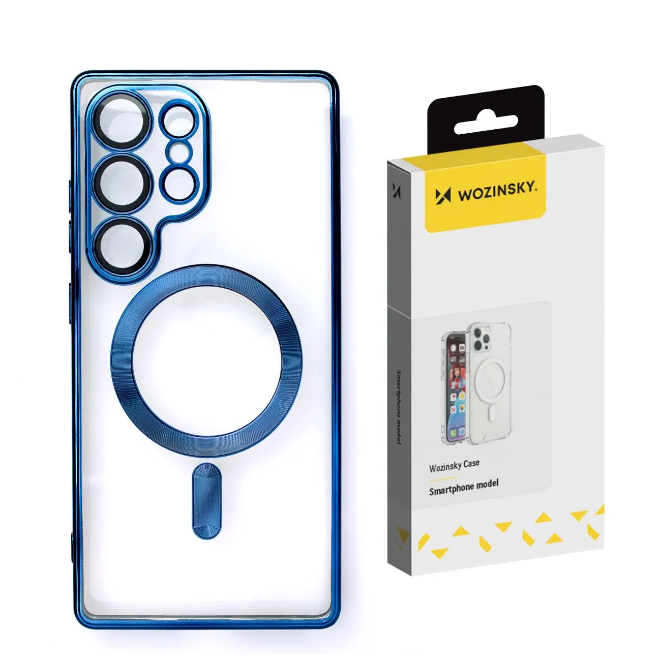 Carcasa Wozinsky Electroplated Case Magsafe compatibila cu Samsung Galaxy S25 Blue