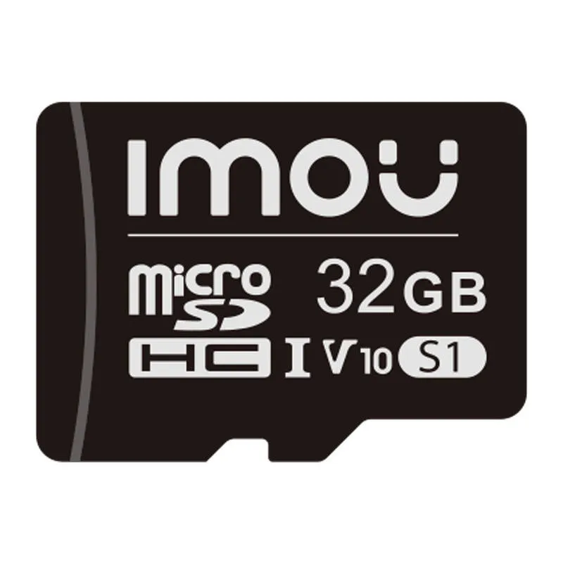 Card de memorie IMOU ST2-32-S1, 32GB microSD, UHS-I, SDHC, 10/U1/V10, 90/20, Negru