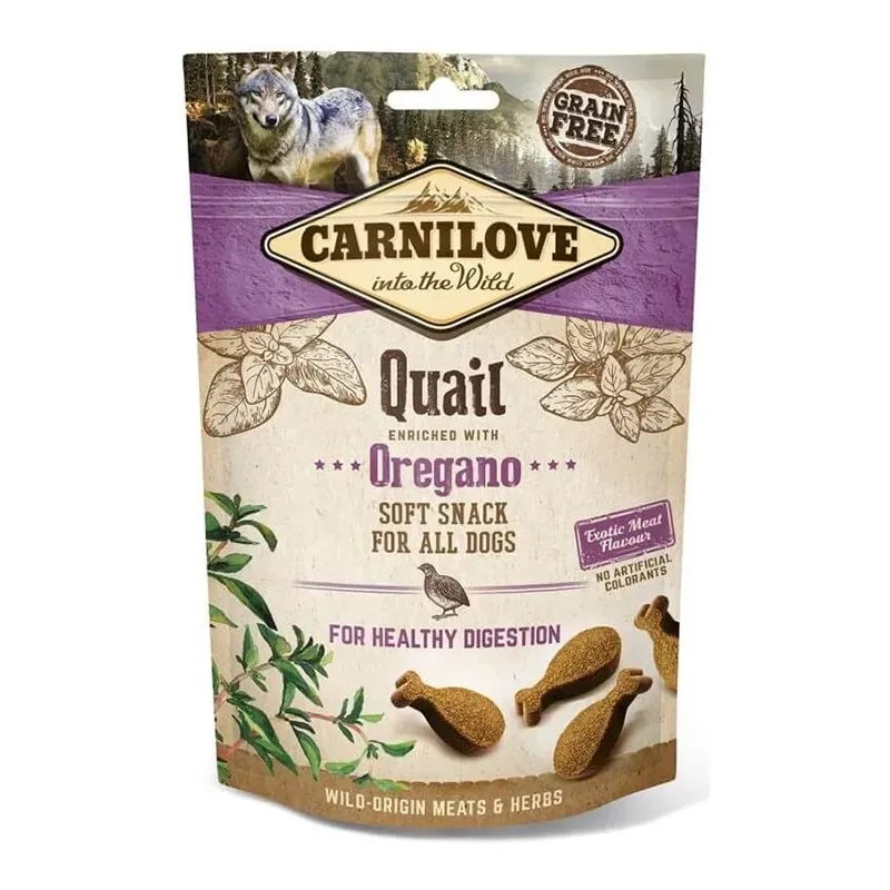 Carnilove Dog Semi Moist Snack Quail with Oregano, 200 g