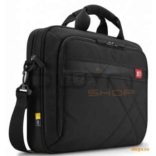 Case&nbsp;Logic Geanta laptop 15.6' Case Logic, buzunar interior 10.1', buzunar frontal, poliester, black 'DLC-115'