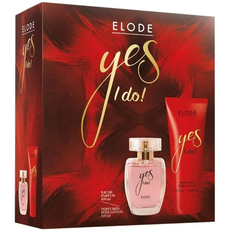 Caseta Cadou Femei Elode Yes I Do, Apa de Parfum 100 ml, Lotiune de Corp 100 ml