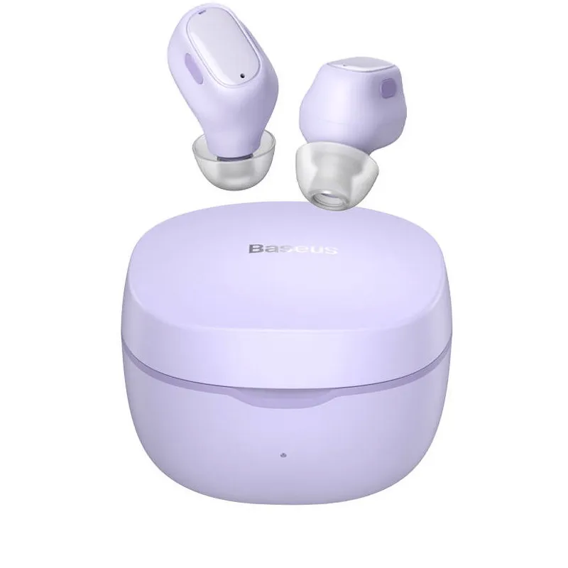 Casti bluetooth wireless Baseus Bowie WM01, Bluetooth 5.3, 300 mAh, Cablu USB-C inclus, Mov