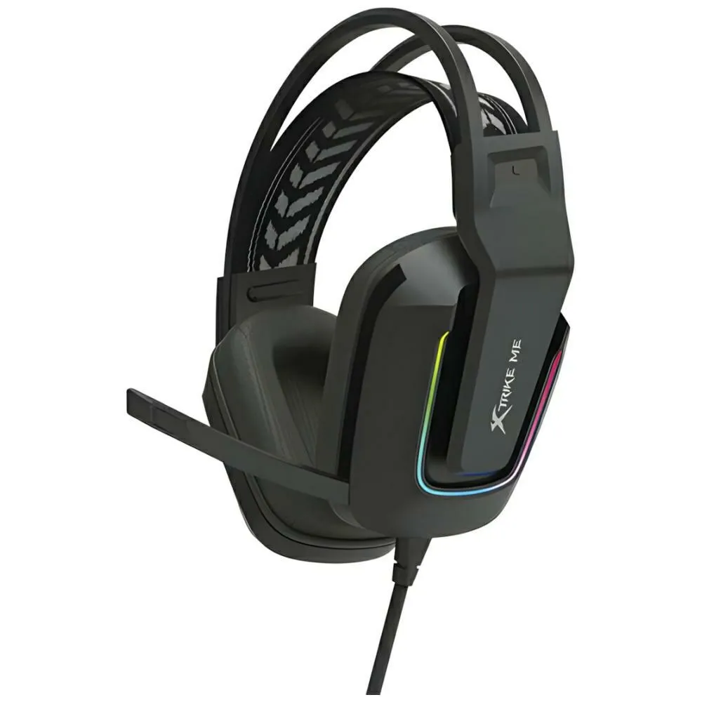 Casti gaming XTRIKE ME GH-712, Cu fir, Drivere 50mm, Jack 3.5 mm / USB, RGB, Negru