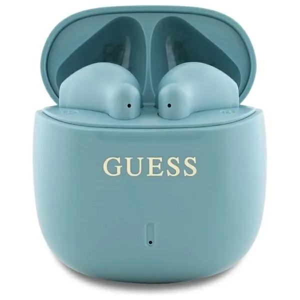 Casti wireless Guess GUTWSJ14ESGQ TWS, Printed Classic Logo, Bluetooth 5.3, 300 mAh, USB-C, IPX5, Turcoaz