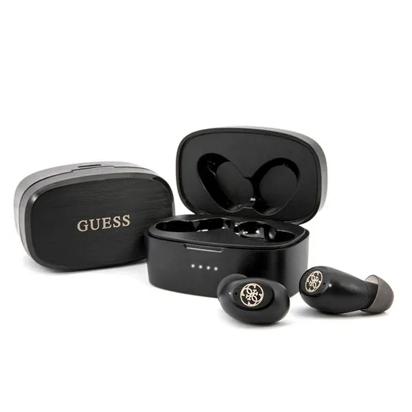 Casti wireless Guess GUTWSJL4GBK TWS, Bluetooth 5.0, 300 mAh, IPX5, Negru