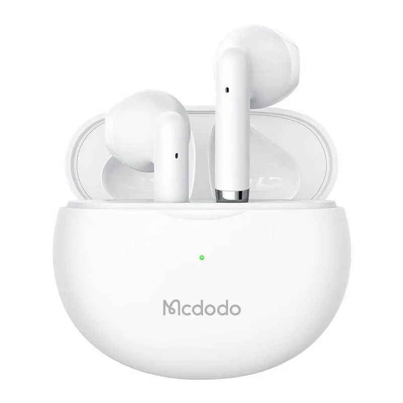 Casti wireless TWS Mcdodo HP-8032, in ear, Bluetooth 5, IP54, autonomie totala 20h, Alb