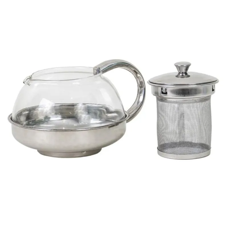 Ceainic din Sticla cu Strecuratoare, Capacitate 600 ml