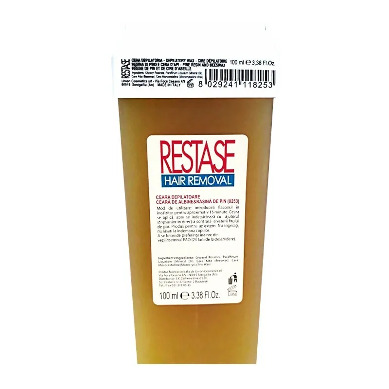 Ceara Depilatoare Roll-on Restase, Ceara de Albine si Rasina de Pin, 100 ml