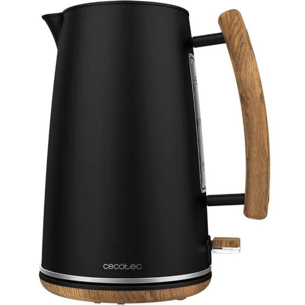 CECOTEC Fierbator de apa Cecotec Thermosense 400, cu maner din lemn, 3000 W, 1.7 L, Negru