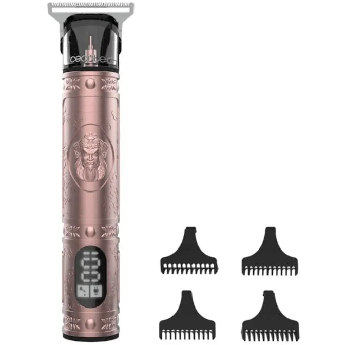 CECOTEC Masina de tuns Cecotec Bamba PrecisionCare Warrior, Fara fir, LCD, Motor silentios, autonomie 120 minute, Roz