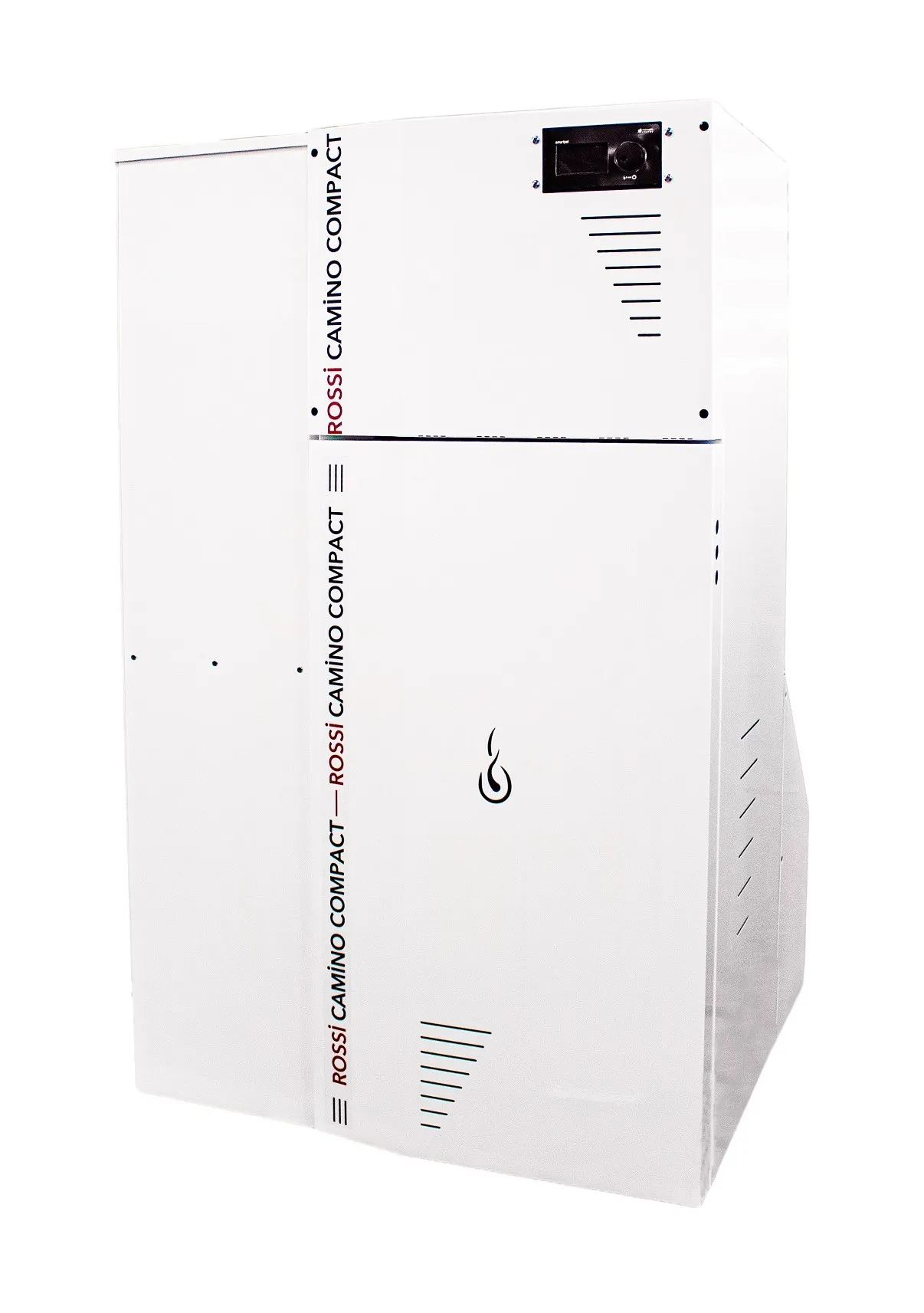 Centrala termica compacta pe peleti Fornello Rossi Camino Compact 35 kw, pompa de circulatie, vas expansiune, tiraj fortat, curatare manuala a arzatorului si a drumurilor de fum, Ecodesign, A+, cu rezervor 153 l