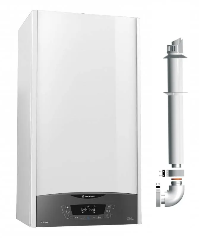 Centrala termica in condensare Ariston CLAS ONE+ WIFI 24 KW pentru incalzire si preparare ACM, kit evacuare inclus