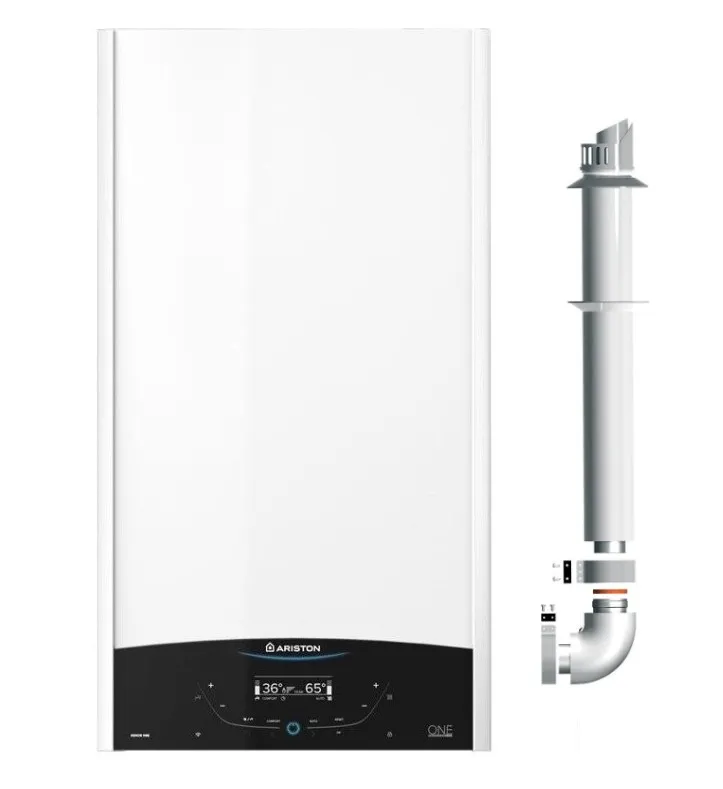 Centrala termica in condensare Ariston GENUS ONE+ WI-FI pentru preparare ACM si incalzire 30 kW, kit evacuare inclus
