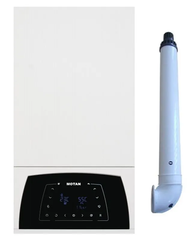 Centrala termica Motan Condens Plus 100 25 kW, condensatie, hidrobloc bronz, raport modulare 1:10, kit evacuare inclus