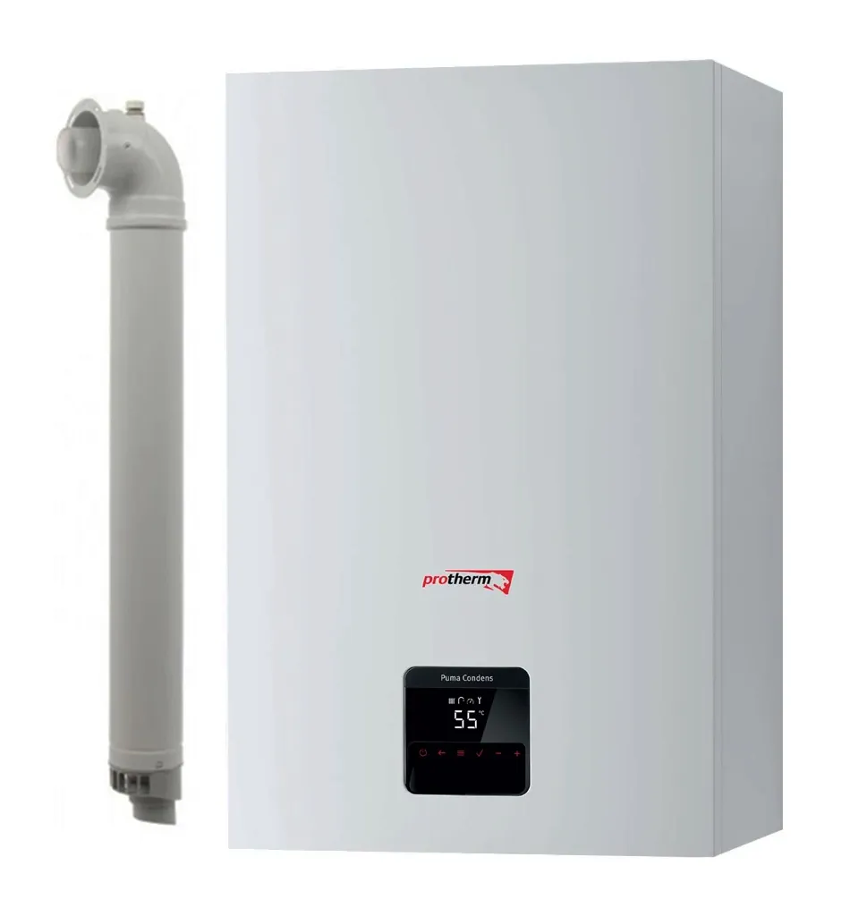 Centrala termica murala cu condensare Protherm Puma Condens 24 kW pentru incalzire si apa calda menajera, kit evacuare inclus