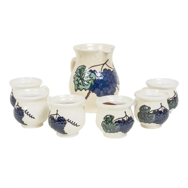 Cesti pentru Vin Ceramica, 200 ml si Ulcior, 1 l