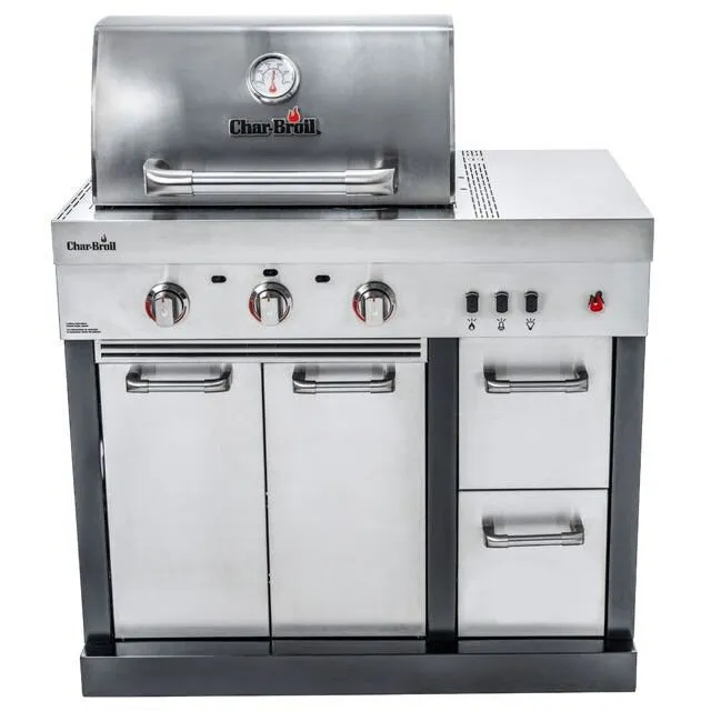 Char-Broil Bucatarie exterioara modulara Char-Broil Ultimate 3200 140906 TRU-Infrared gratar pe gaz 3 arzatoare inox non-magnetic