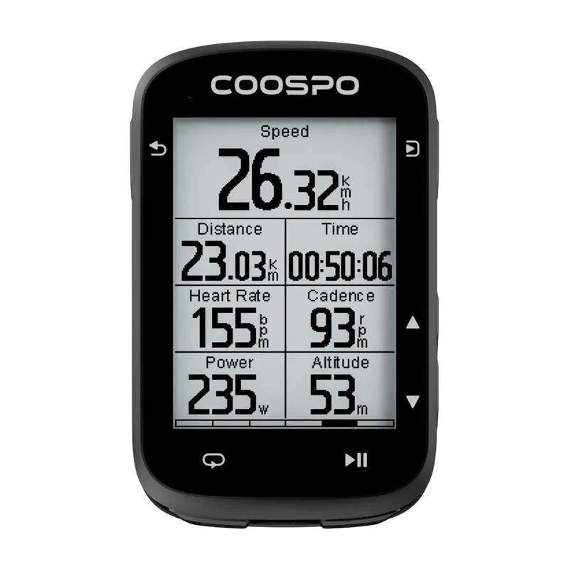 Ciclocomputer Coospo CS300, Ecran 2.6 inch, Bluetooth 5.0, ANT+ , IPX7, 1000 mAh, Negru