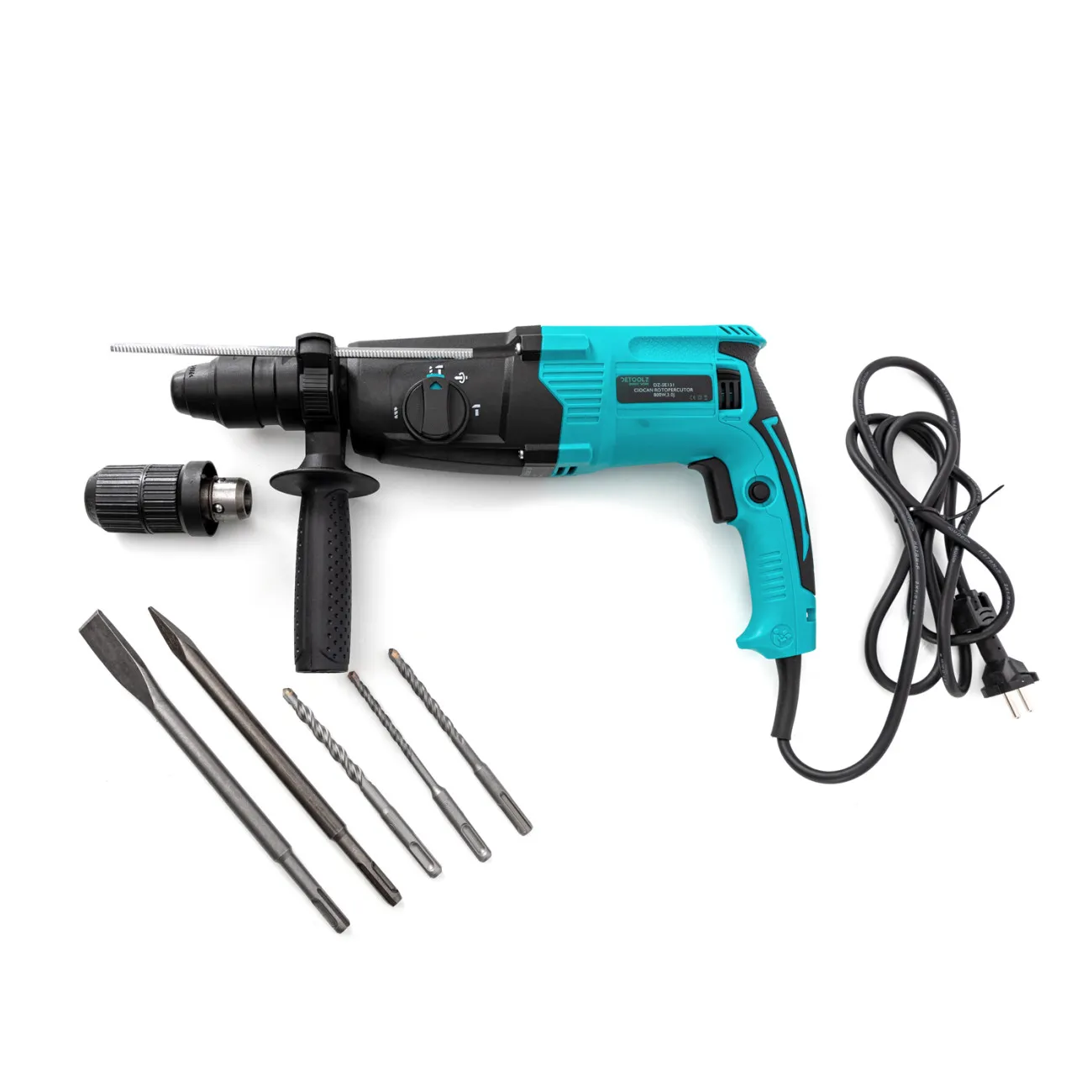 Ciocan rotopercutor 800W, 1100RPM, 4000BPM, 3J, Detoolz