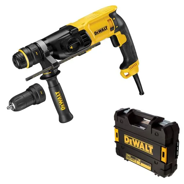 Ciocan rotopercutor Dewalt D25134K, SDS Plus, 800 W, 2.8 J, 0 - 1550 rpm, doua mandrine interschimbabile