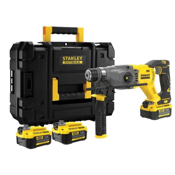 Ciocan rotopercutor SDS Plus Stanley SFMCH900M22, cu 2 acumulatori 18V / 2.0Ah, 2.0J, cu incarcator si valiza de transport