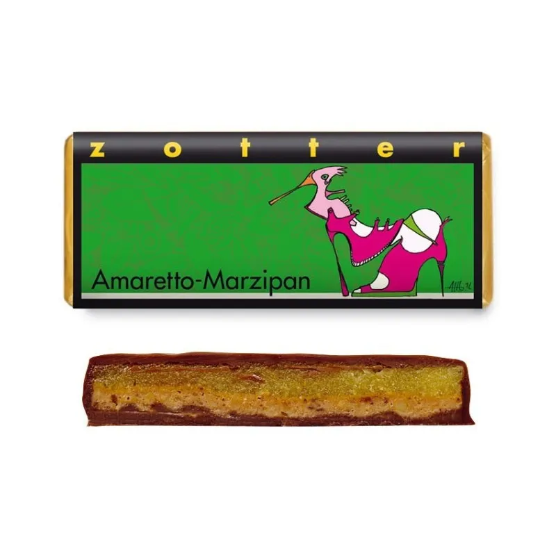 Ciocolata BIO cu Amaretto si Martipan, 70 g, Zotter