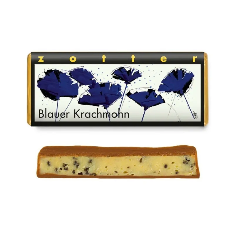 Ciocolata BIO cu Lapte si Mac, 70 g, Zotter