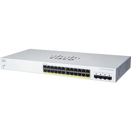 Cisco Switch Cisco CBS220-24P-4X, 24 porturi, Alb