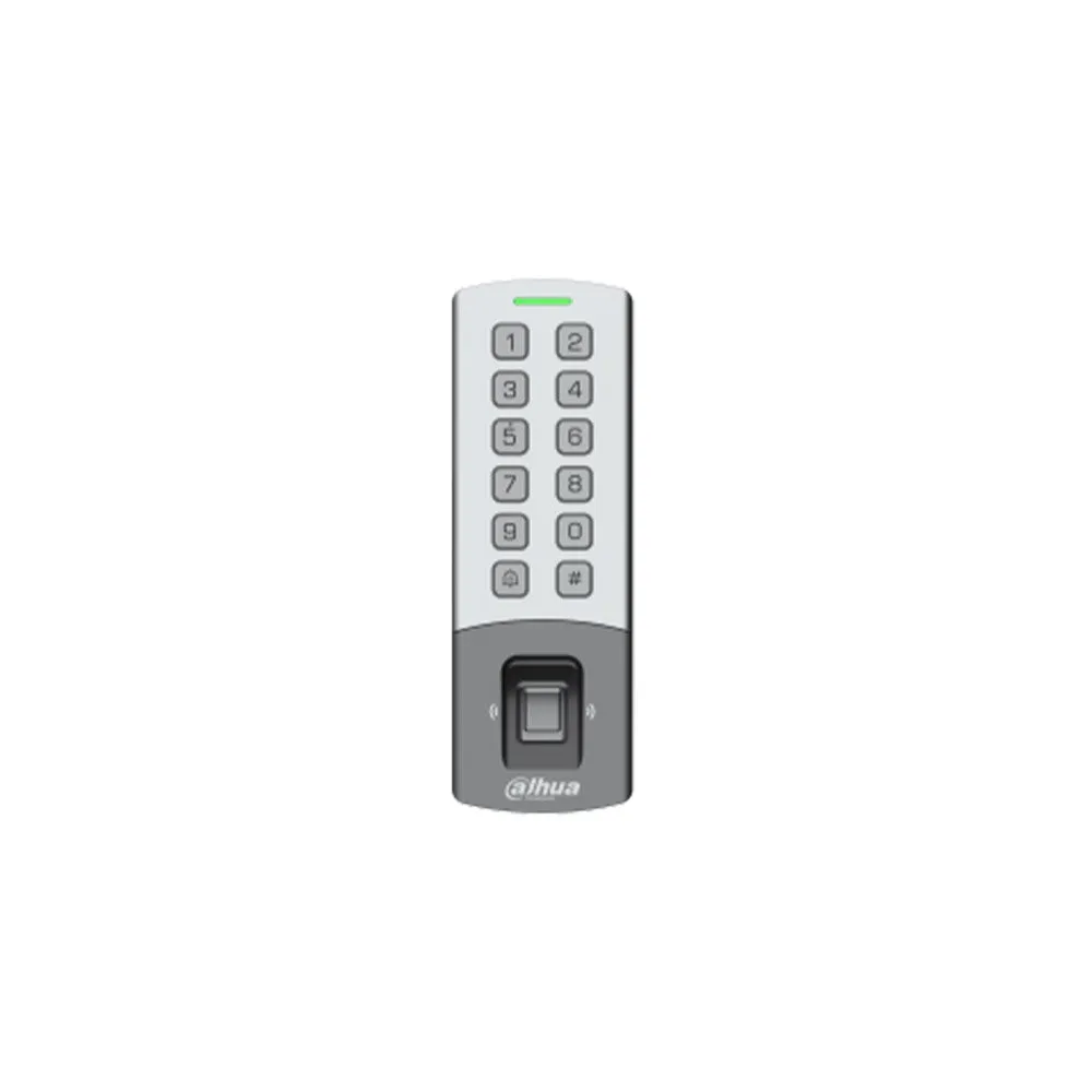 Cititor biometric cu tastatura WiFi standalone Dahua ASI1212M-W, amprenta/card/parola, 13.56 MHz, WiFi, RS-485/Wiegand, 3000 amprente, montaj aplicat