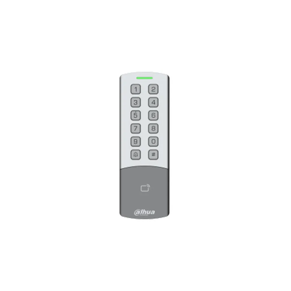 Cititor control acces standalone WiFi Dahua ASI1201M-MEW, card IC/ID/Desfire, 13.56 MHz, 125 kHz, PIN, RS-485/Wiegand, 10.000 utilizatori, montaj aplicat