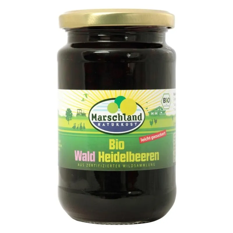 Compot BIO de Afine de Padure, 340 g / 125 g, Marschland Naturkost