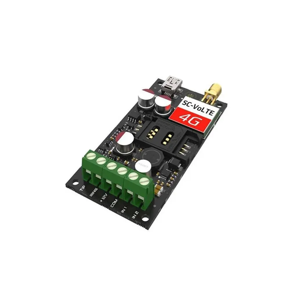 Comunicator alarma antiefractie 4G SC-VoLTE M2, simulator linie telefonica TIP/RING, SMS si apel vocal, 2 intrari