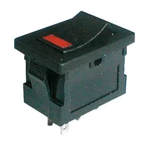 Comutator basculant 2pol./4pin ON-OFF 250V / 3A (LED roșu)