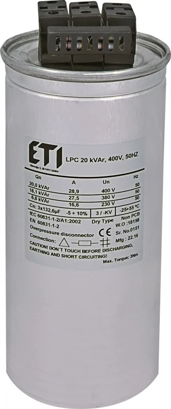 condensator lpc 20 kvar, 400v, 50hz 004656753