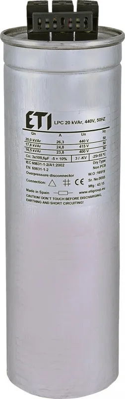 condensator lpc 20 kvar, 440v, 50hz 004656763