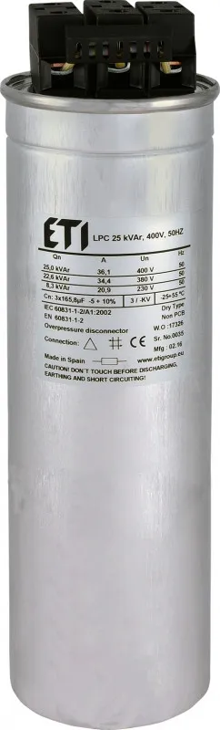 condensator lpc 25 kvar, 400v, 50hz 004656754