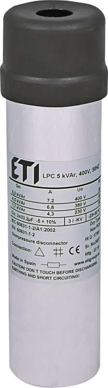 condensator lpc 5 kvar, 400v, 50hz 004656705