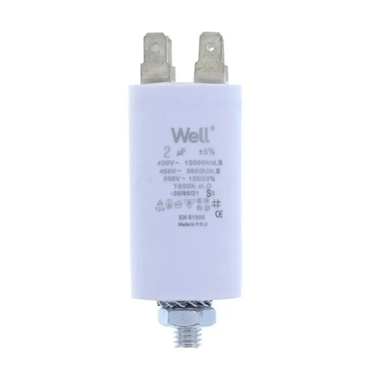 Condensator pornire motor 400V 2uF cu pin, Well