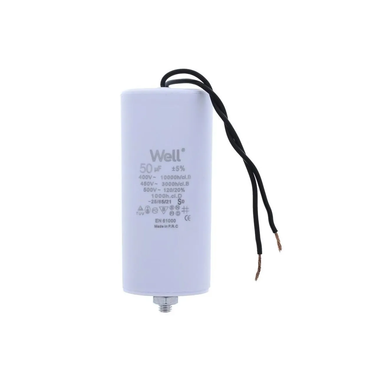 Condensator pornire motor 400V 50uF cu fir, Well