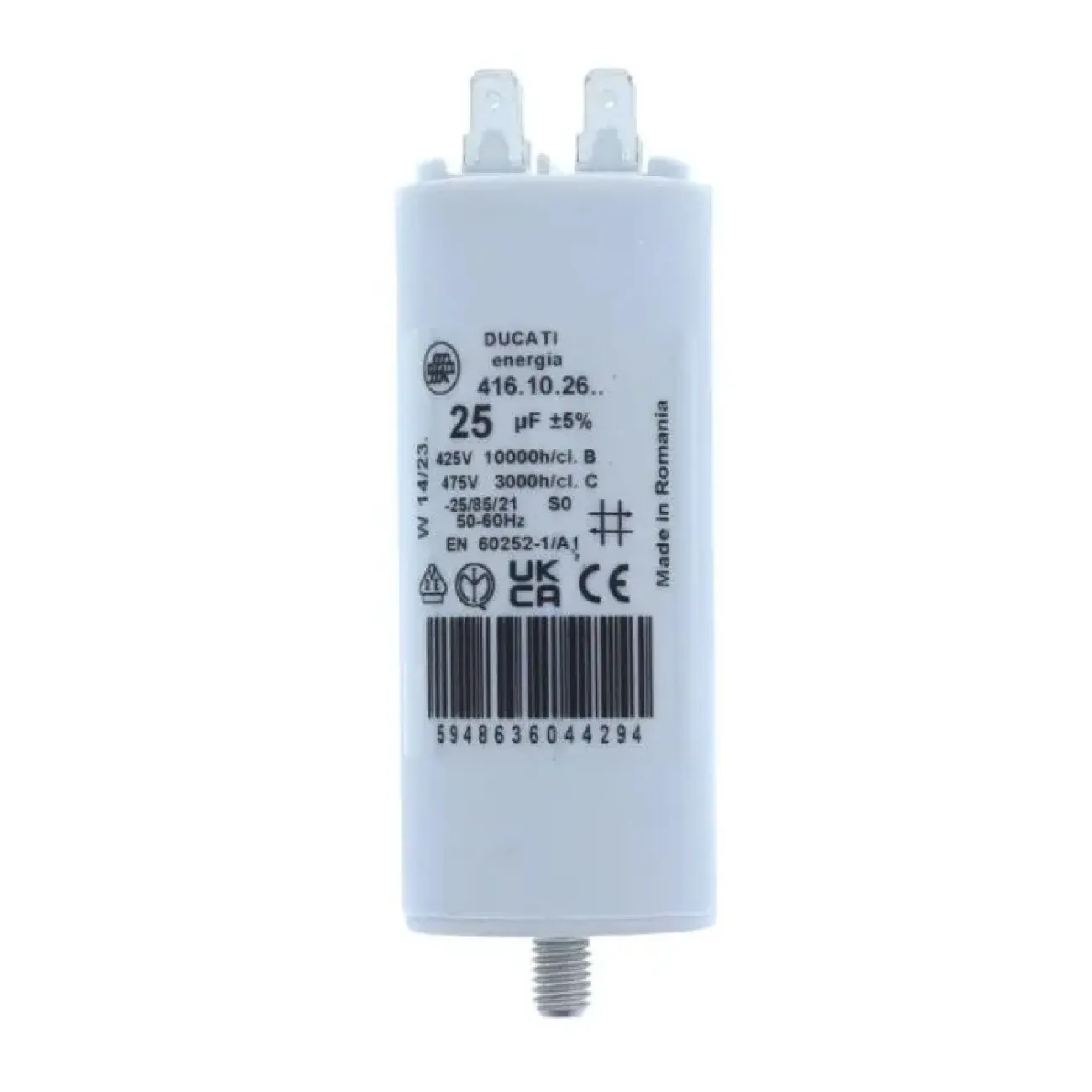 Condensator pornire motor 425V 25uF cu pin, Ducati Energia