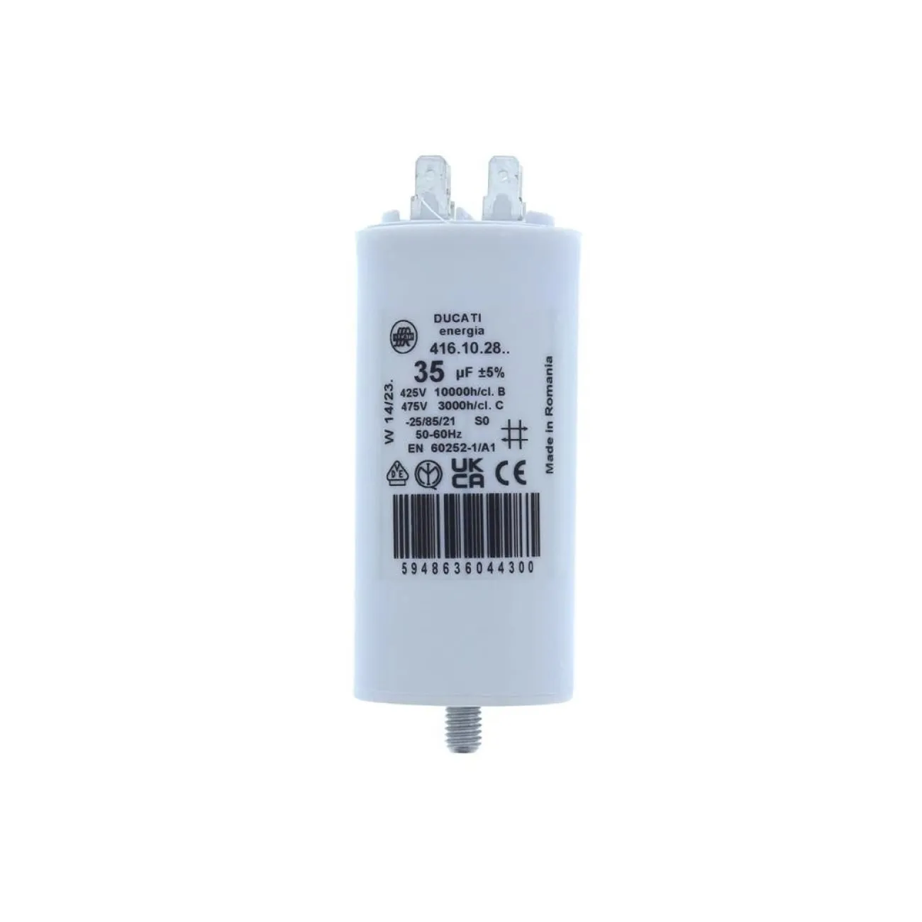 Condensator pornire motor 425V 35uF cu pin, Ducati Energia