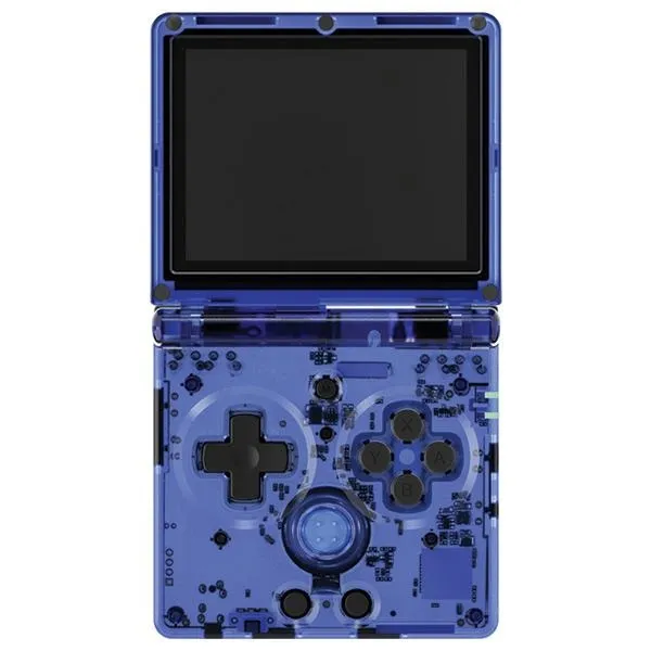 Consola portabila Anbernic RG35XXSP, ARM Cortex-A53, Mali-G31 MP2, 1GB RAM LPDDR4, 64GB, Display IPS 3.5 inch, Albastru