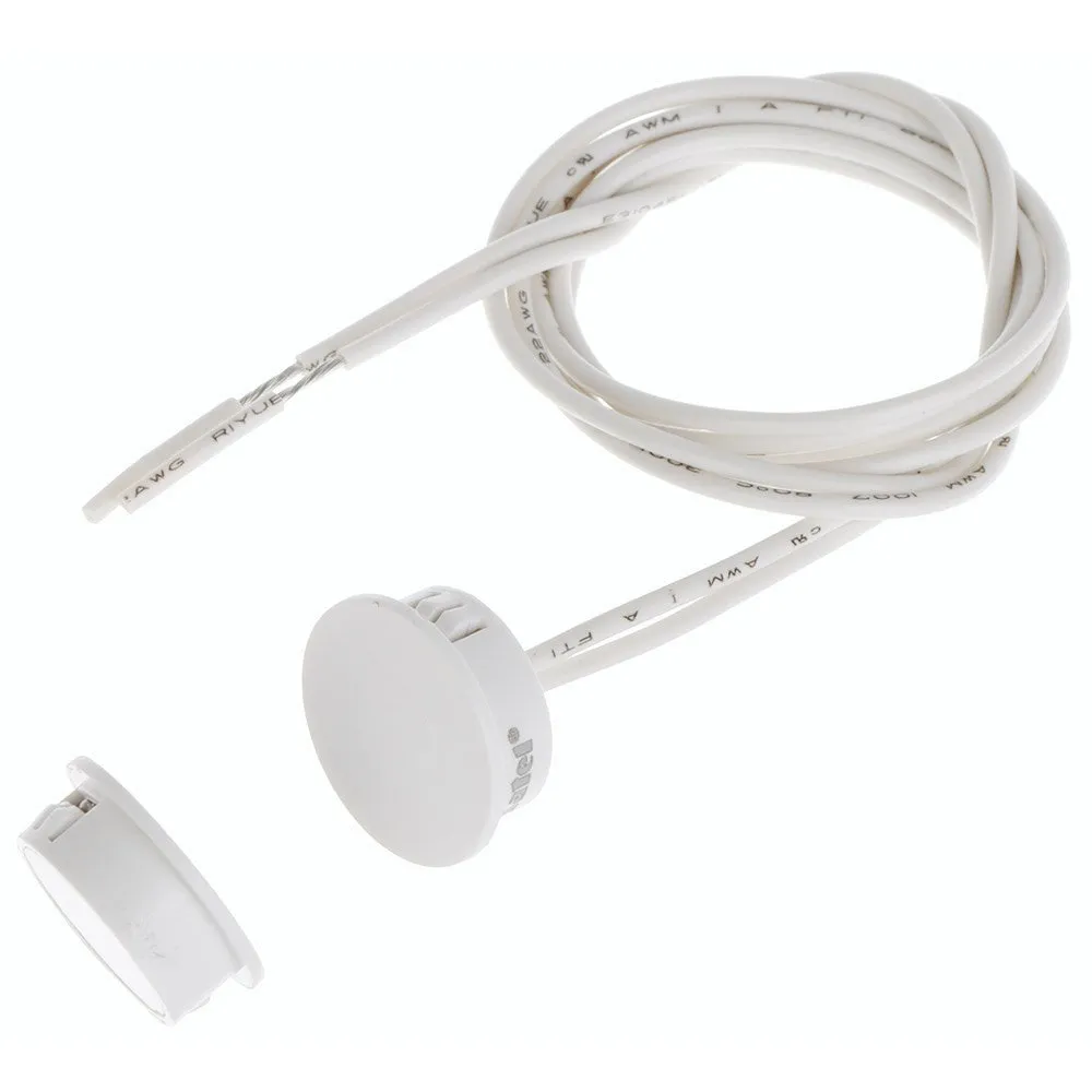 Contact magnetic Satel B-2FLF, incastrat, NO, alb