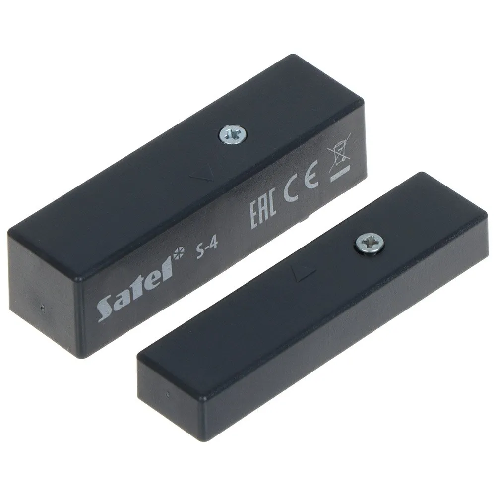 Contact magnetic Satel S-4 DG, aparent, NC, tamper, gri inchis